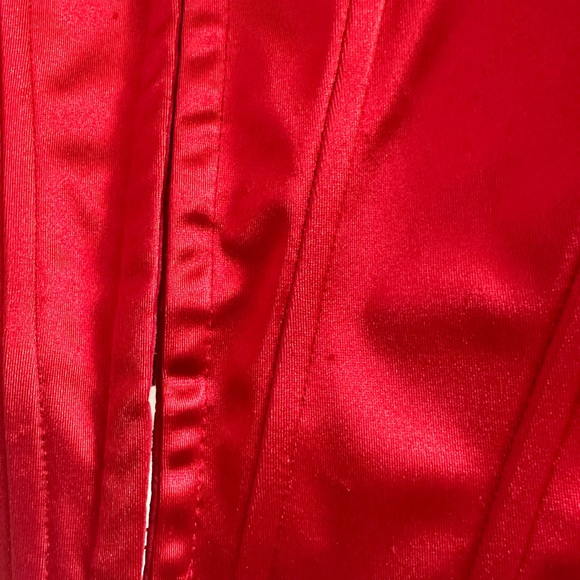 Windsor Red Cropped Corset Top - Picture 4 of 7